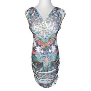 Body Central Multicolored Bodycon Dress Size L Juniors